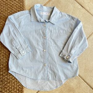 Zara kids unisex boys and girls button down shirt size 3-4